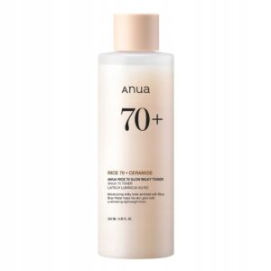 Anua Rice 70% Glow Milky Toner – mleczny tonik rozświetlający i nawilżający 250 ml